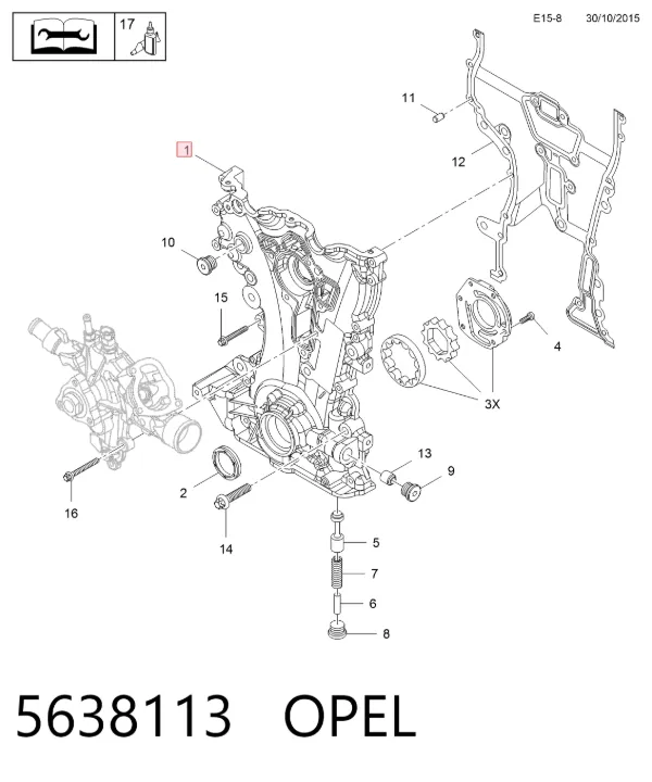 Масляный насос 5638113 Opel