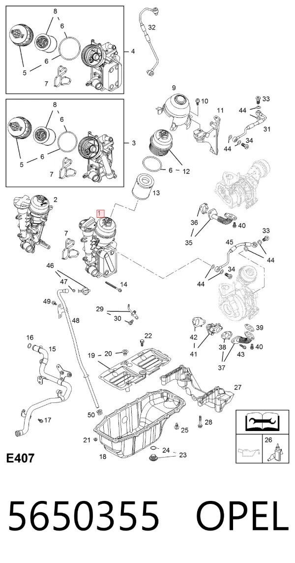 Корпус масляного фильтра 5650355 Opel