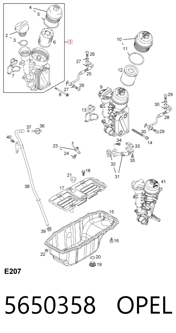 Корпус масляного фильтра 5650358 Opel