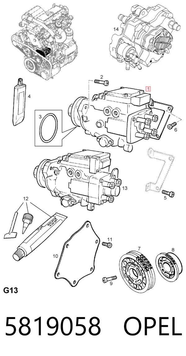 ТНВД 5819058 Opel