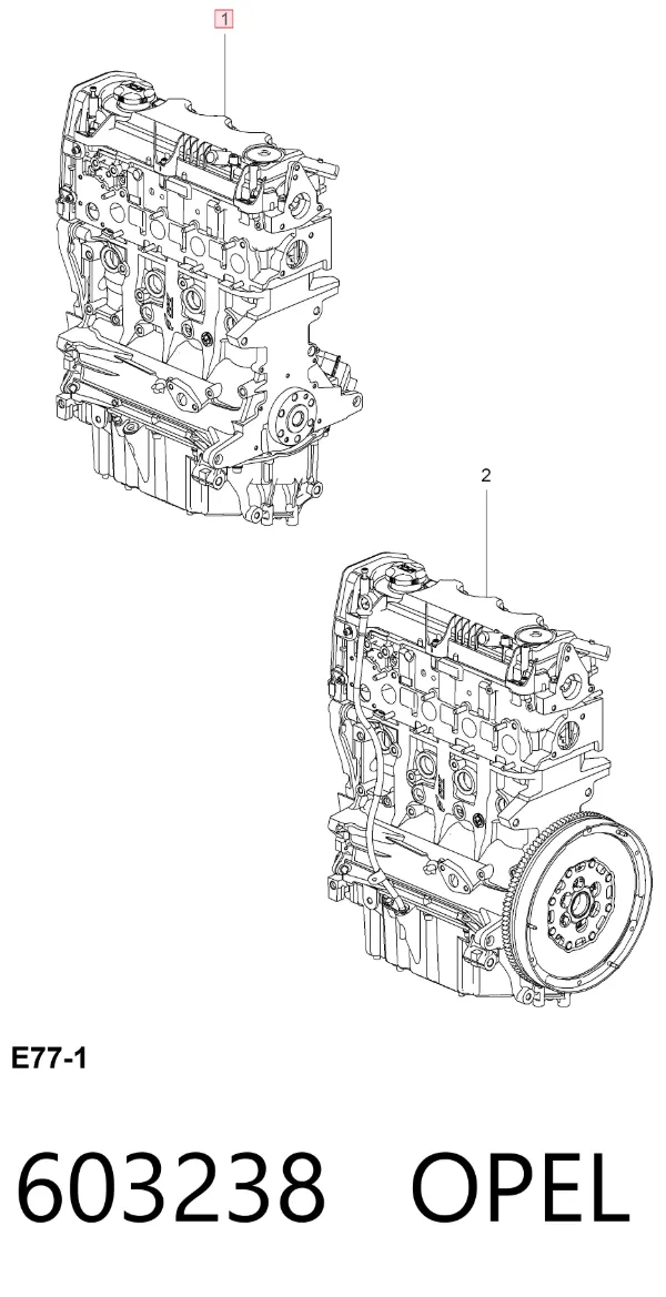 Двигатель 603238 Opel