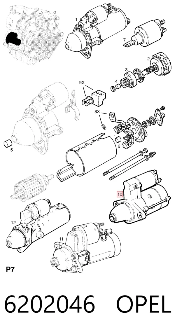 Стартер 6202046 General Motors
