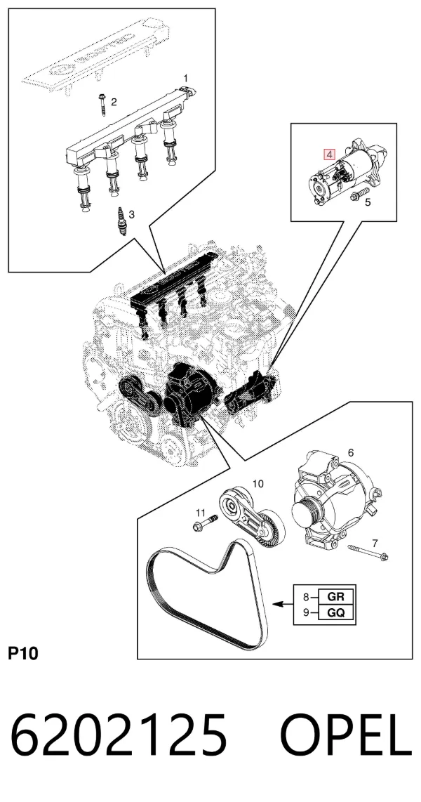 Стартер 6202125 Opel