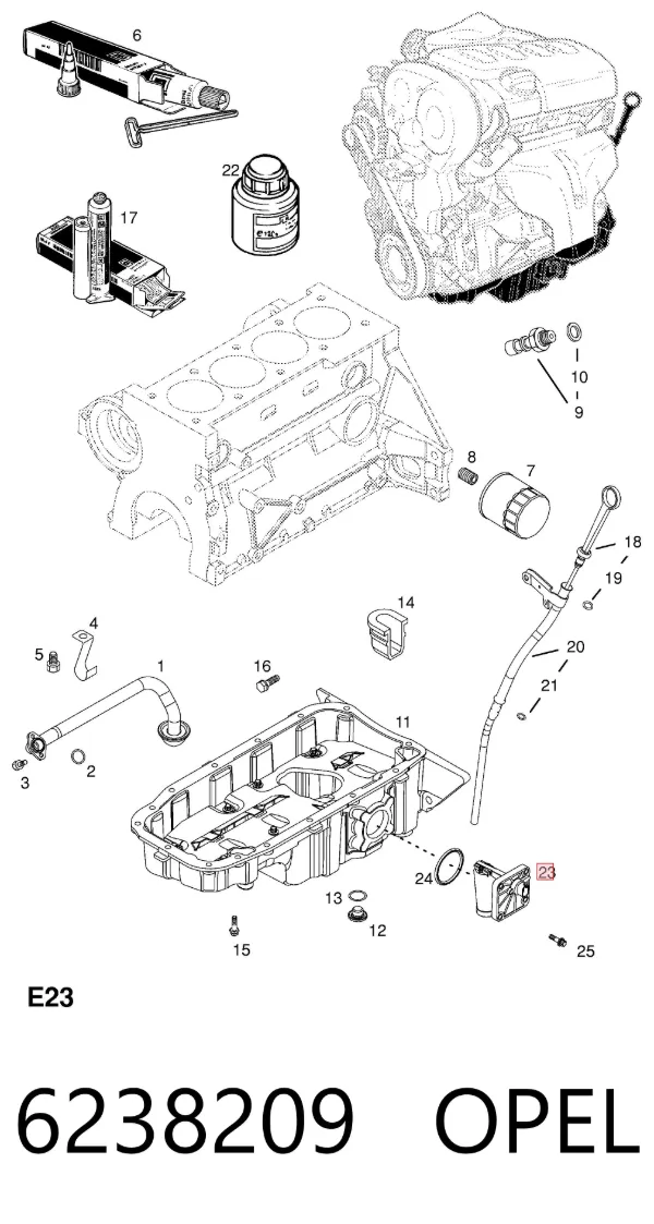 Датчик уровня масла 6238209 Opel