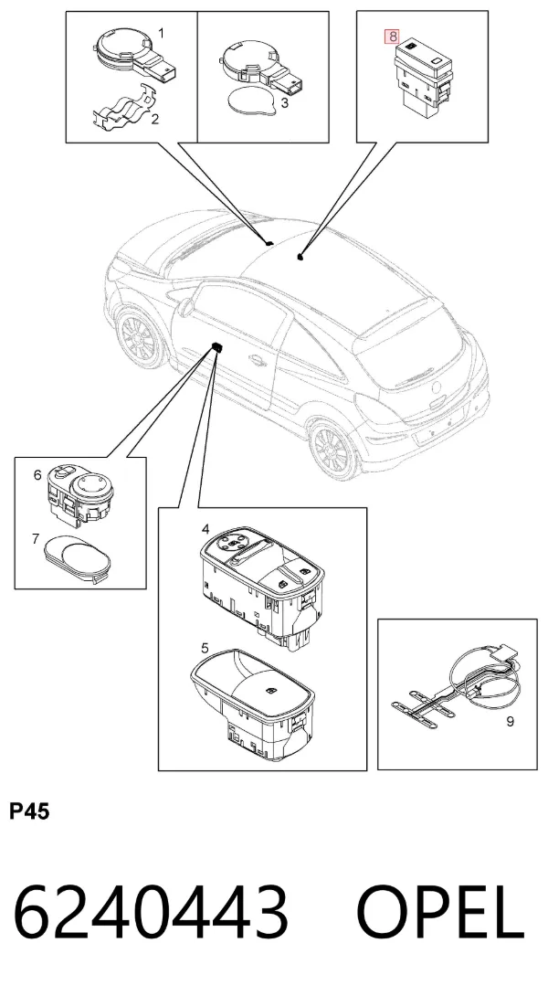 Прокладка впускного коллектора нижняя правая 6240443 Opel