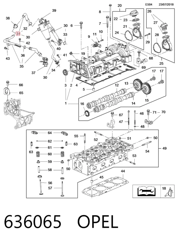 Распредвал 636065 Opel