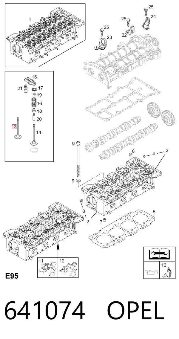 Впускной клапан 641074 Opel