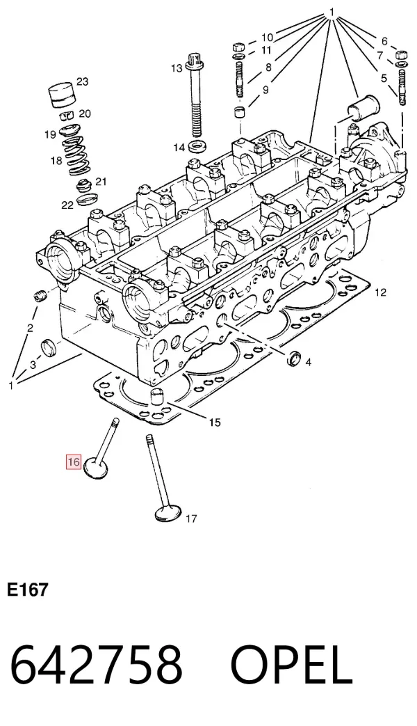 Впускной клапан 642758 Opel