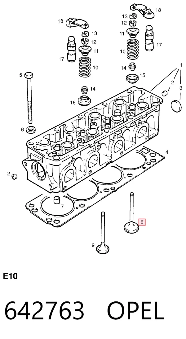 Впускной клапан 642763 Opel