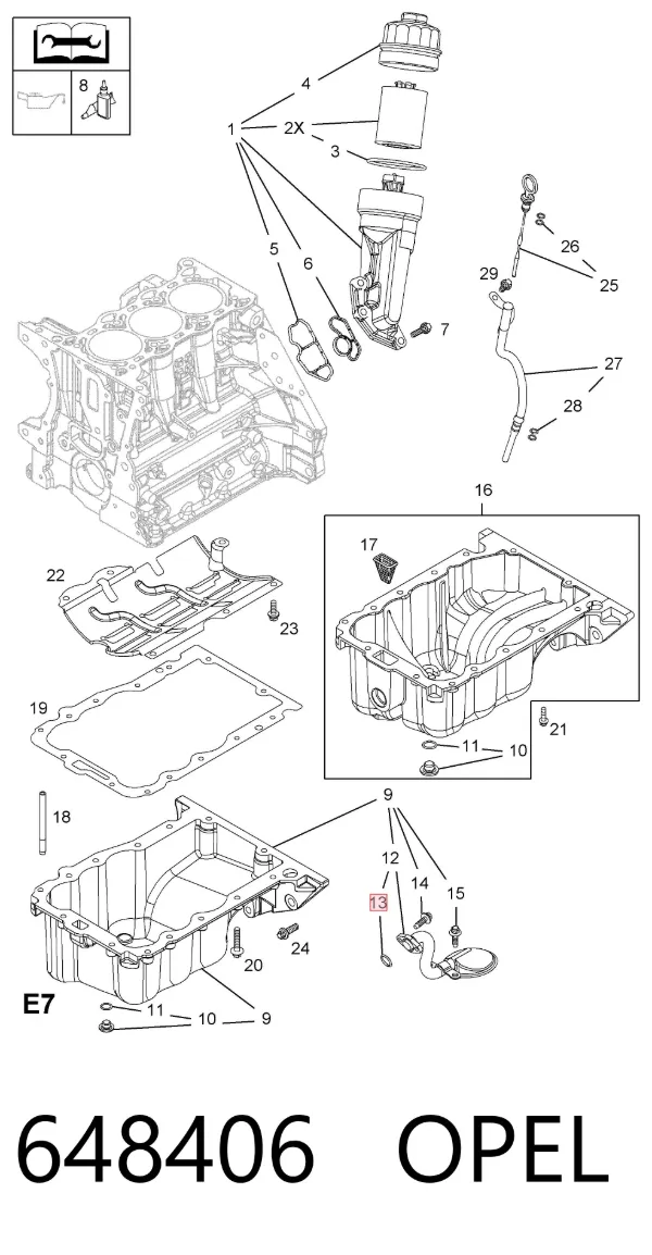 Прокладка масляного насоса 648406 Opel