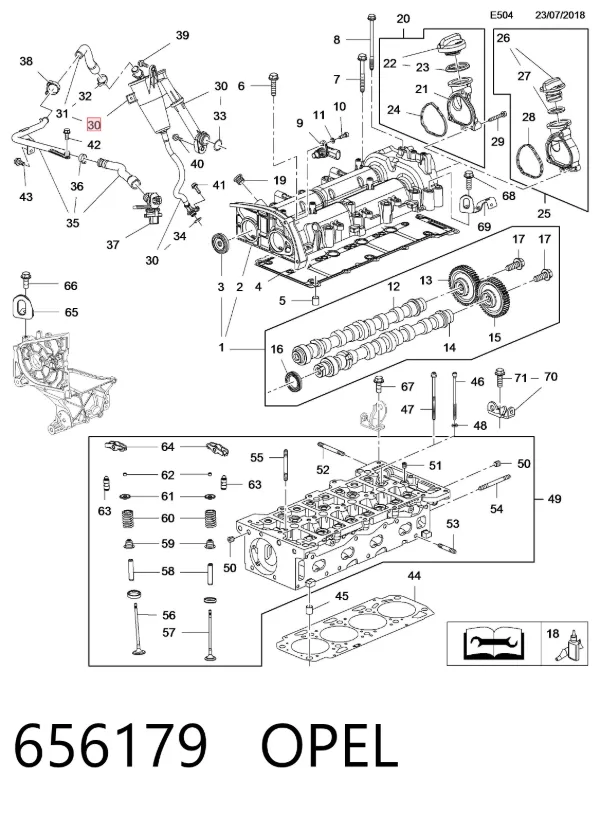 Маслоотделитель картерных газов 656179 Opel