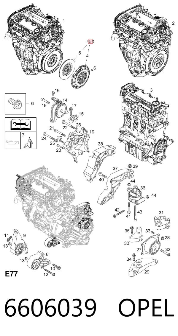 Сцепление 6606039 Opel