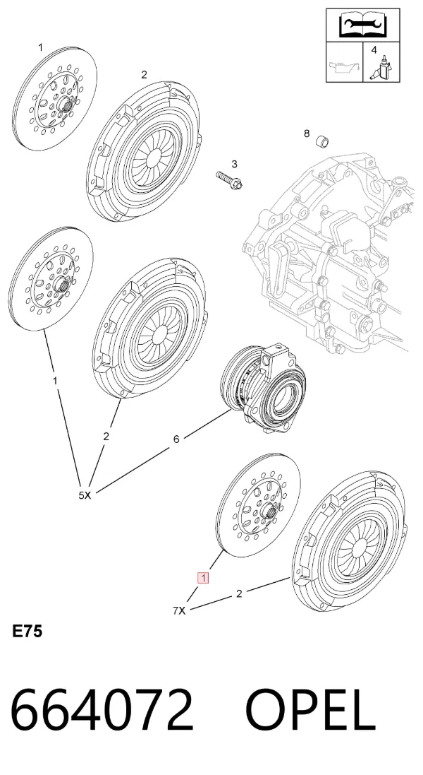 Сцепление 664072 Opel