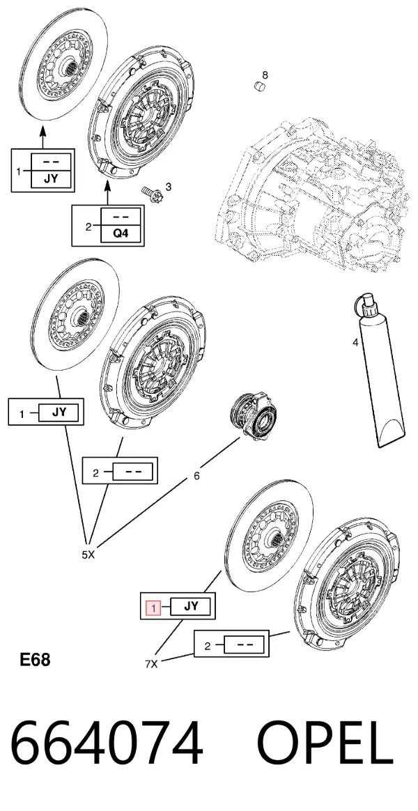 Сцепление 664074 Opel