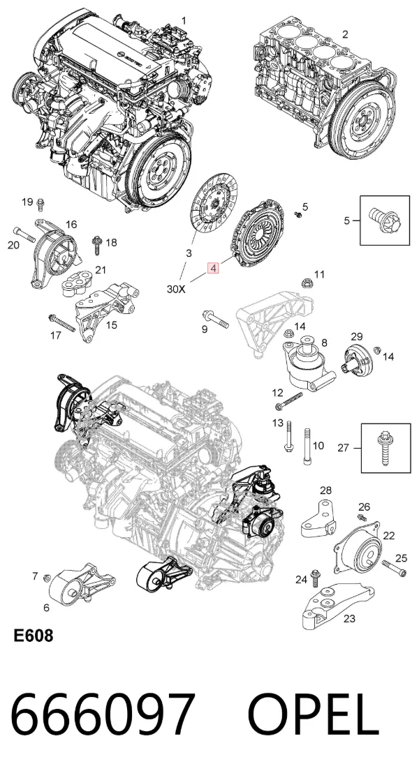 Корзина сцепления 666097 Opel
