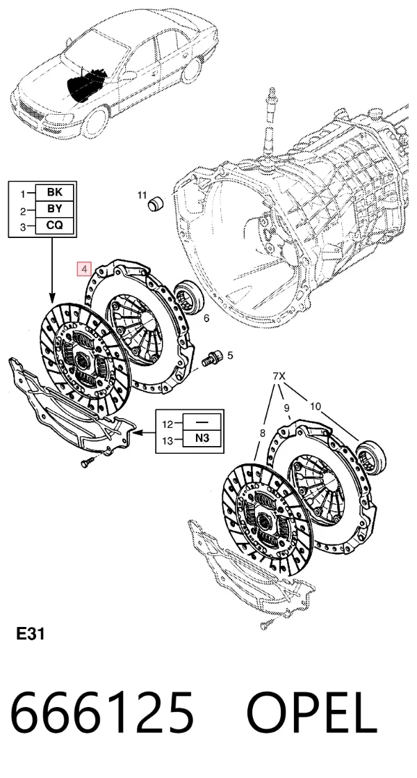 Корзина сцепления 666125 Opel