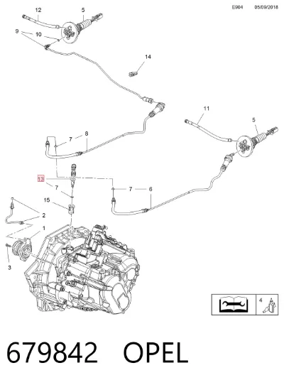 Тройник трубки сцепления OPEL 679842