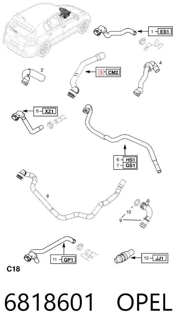  6818601 Opel