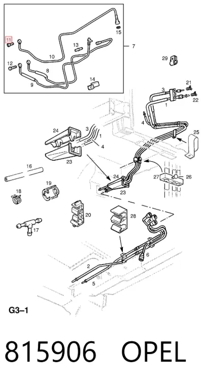 Топливный перепускной клапан (болт банджо) OPEL 815906