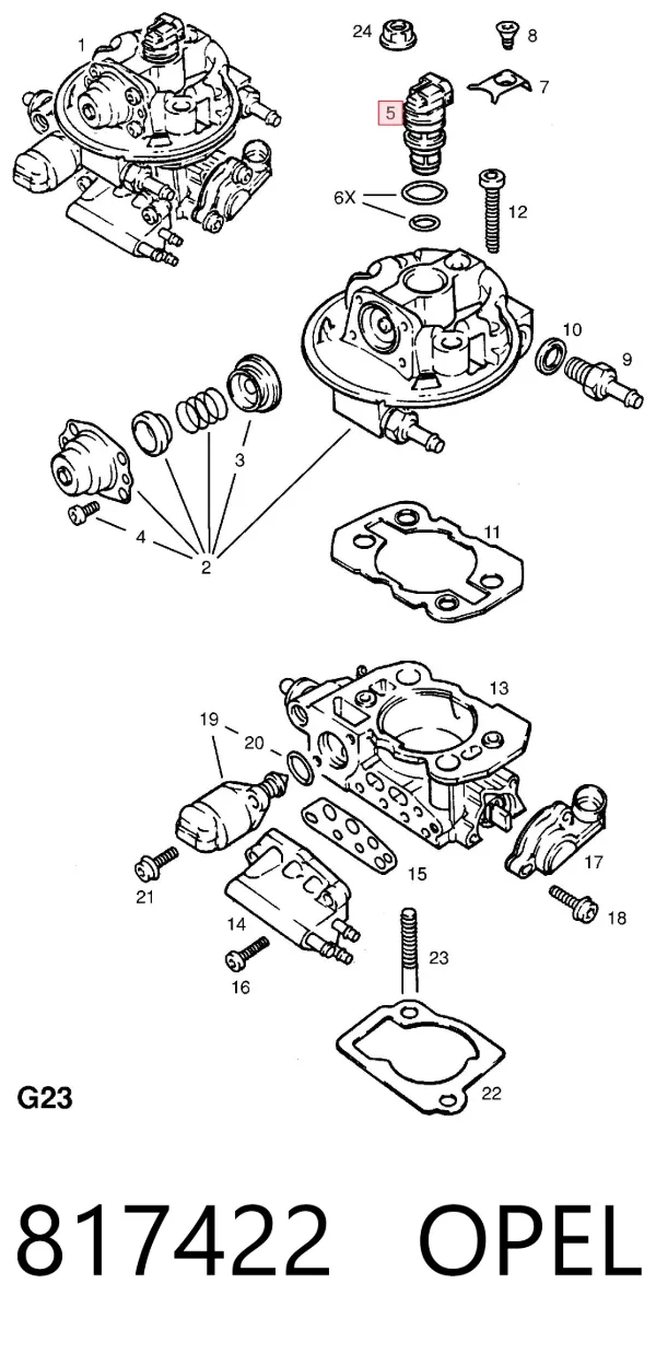 Топливные форсунки 817422 Opel