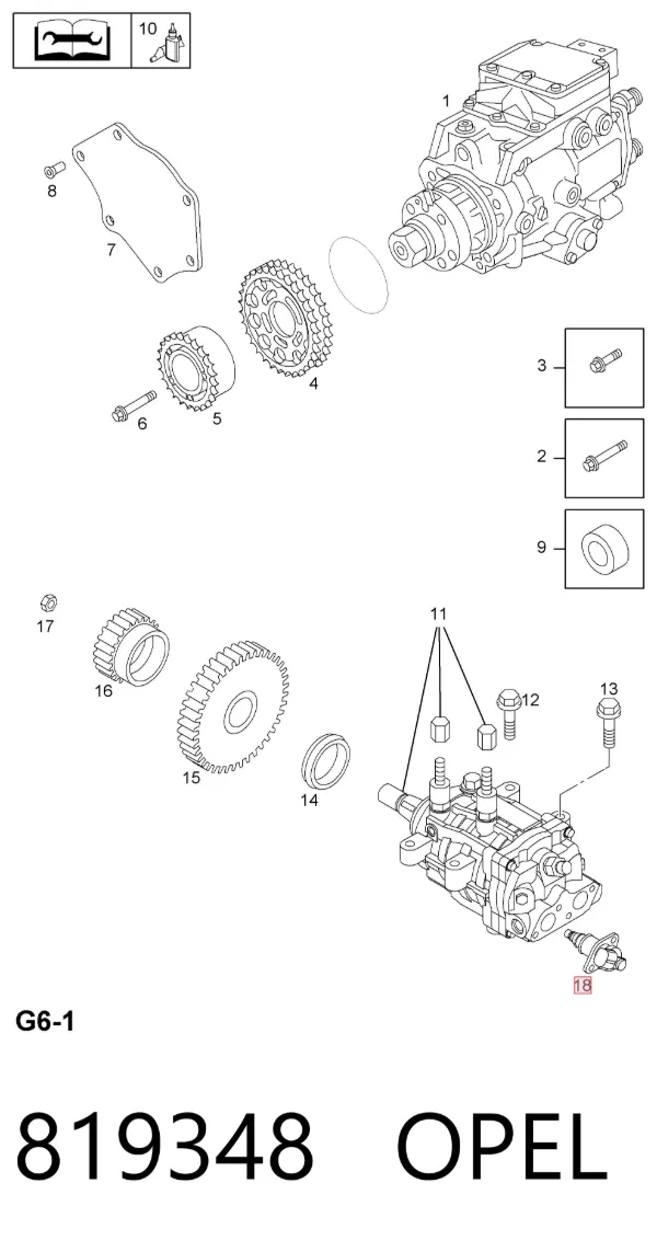 Клапан редукционный 819348 Opel