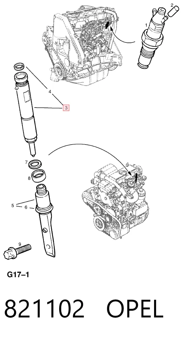 Топливные форсунки 821102 Opel