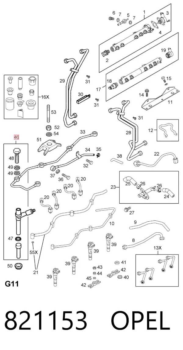 Топливные форсунки 821153 Opel