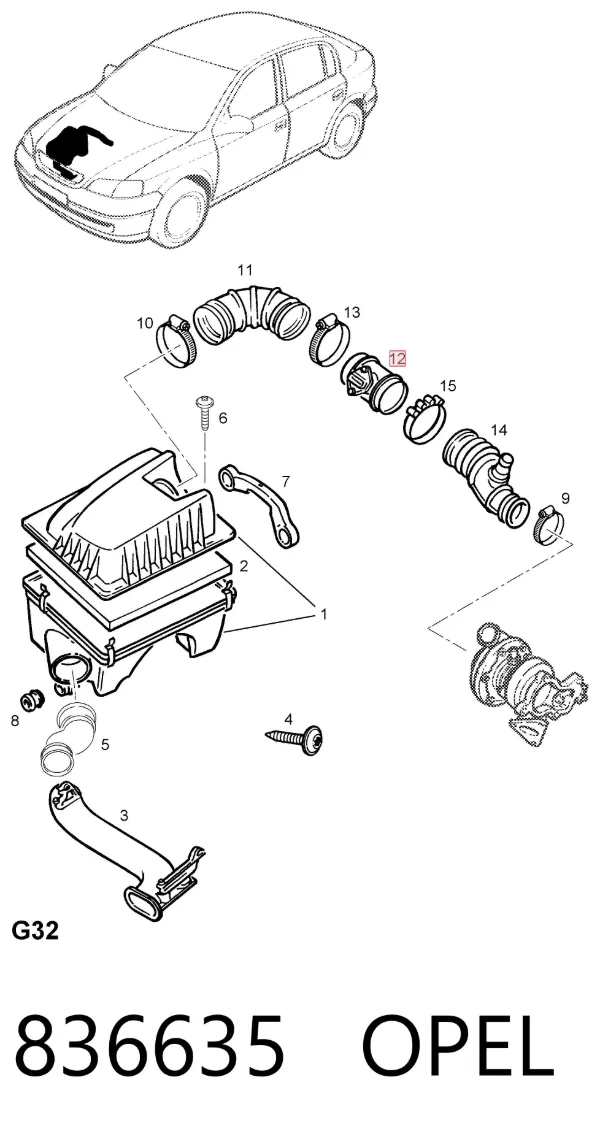 ДМРВ 836635 Opel