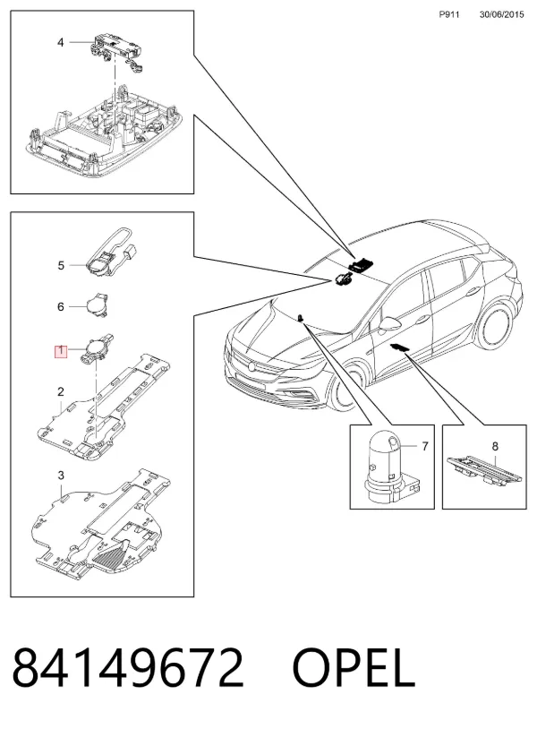 Датчик дождя 84149672 Opel
