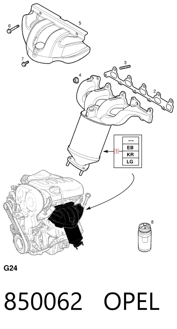 Катализатор 850062 Opel