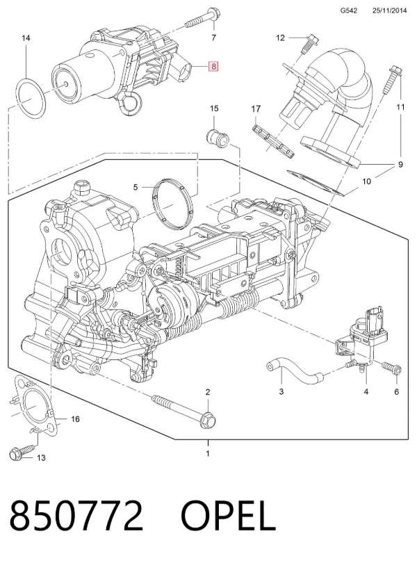 Клапан ЕГР 850772 Opel