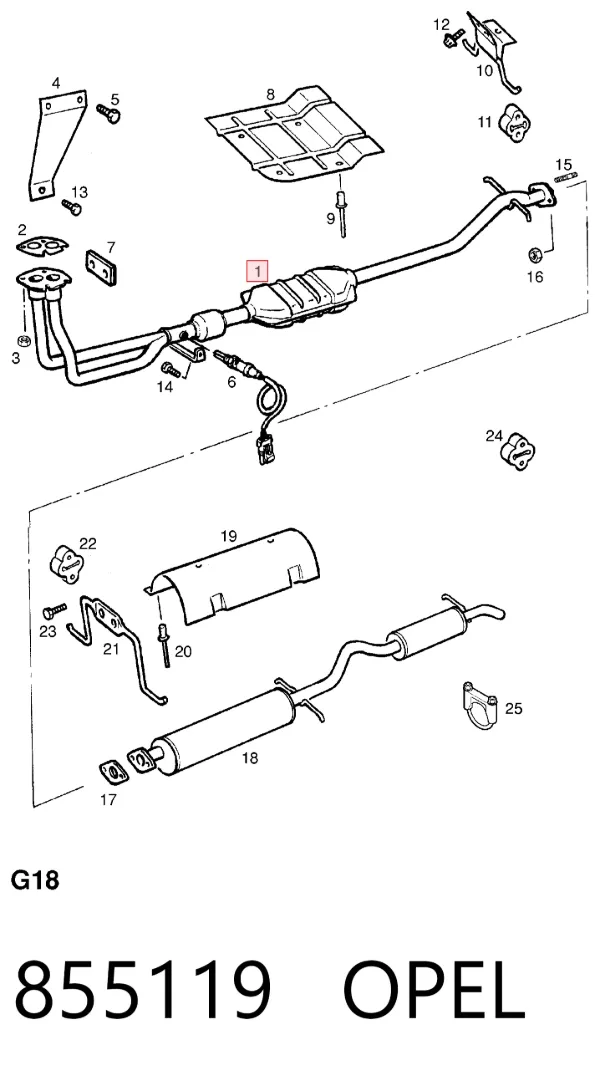Катализатор 855119 Opel