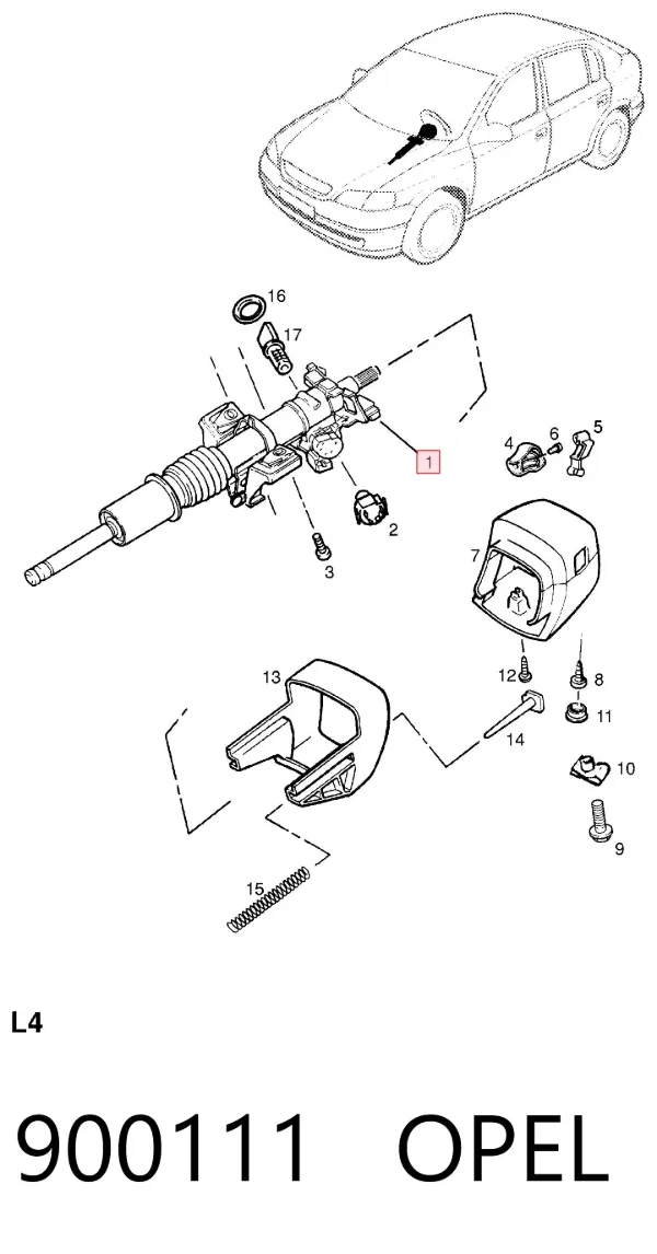 Рулевая колонка 900111 Opel