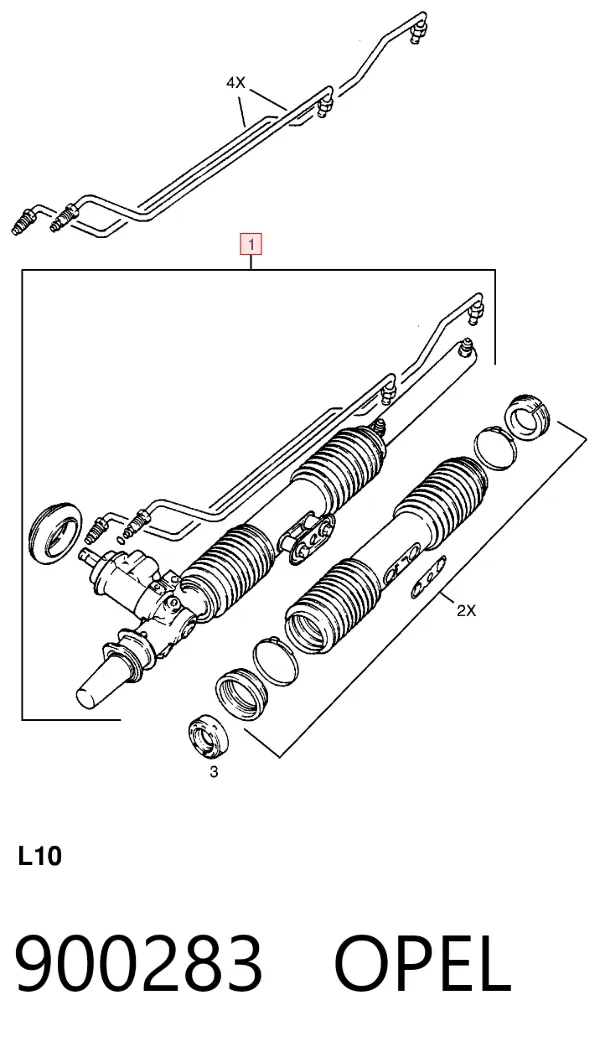 Рулевая рейка 900283 Opel