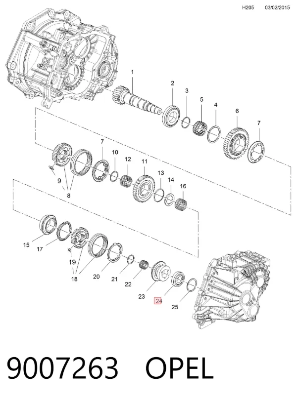 Подшипник КПП 9007263 Opel