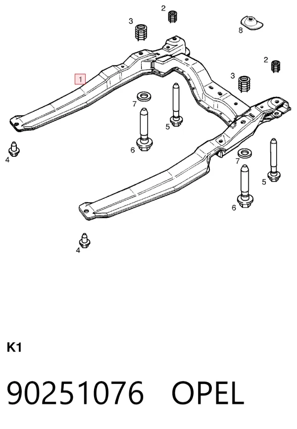 Подрамник передний Opel Vectra A