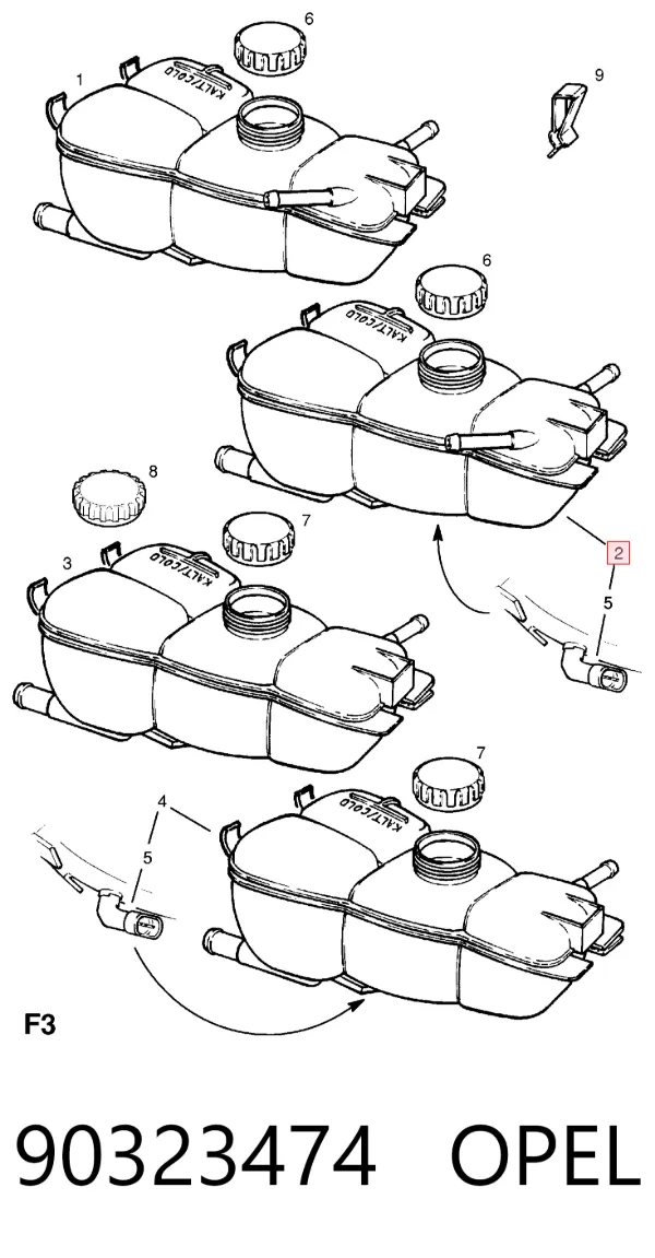 Радиатор 90323474 Opel