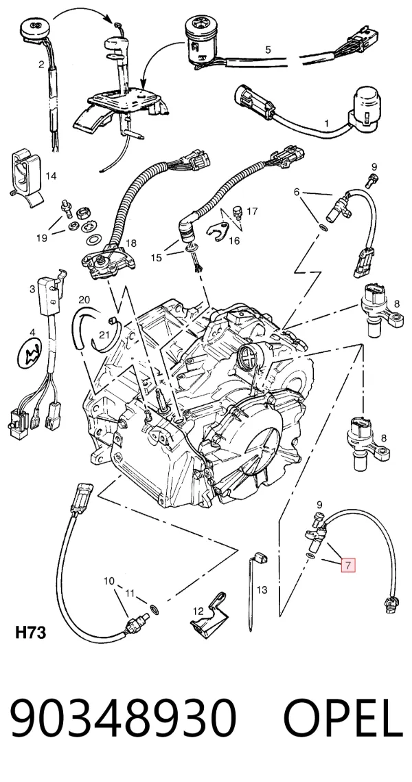 Датчик скорости 90348930 Opel