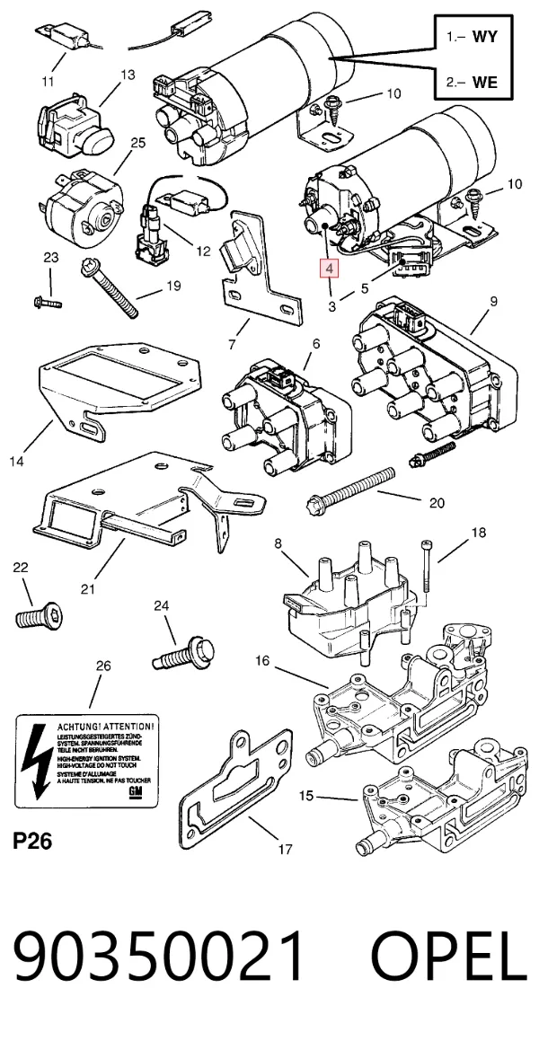 Катушка зажигания 90350021 Opel