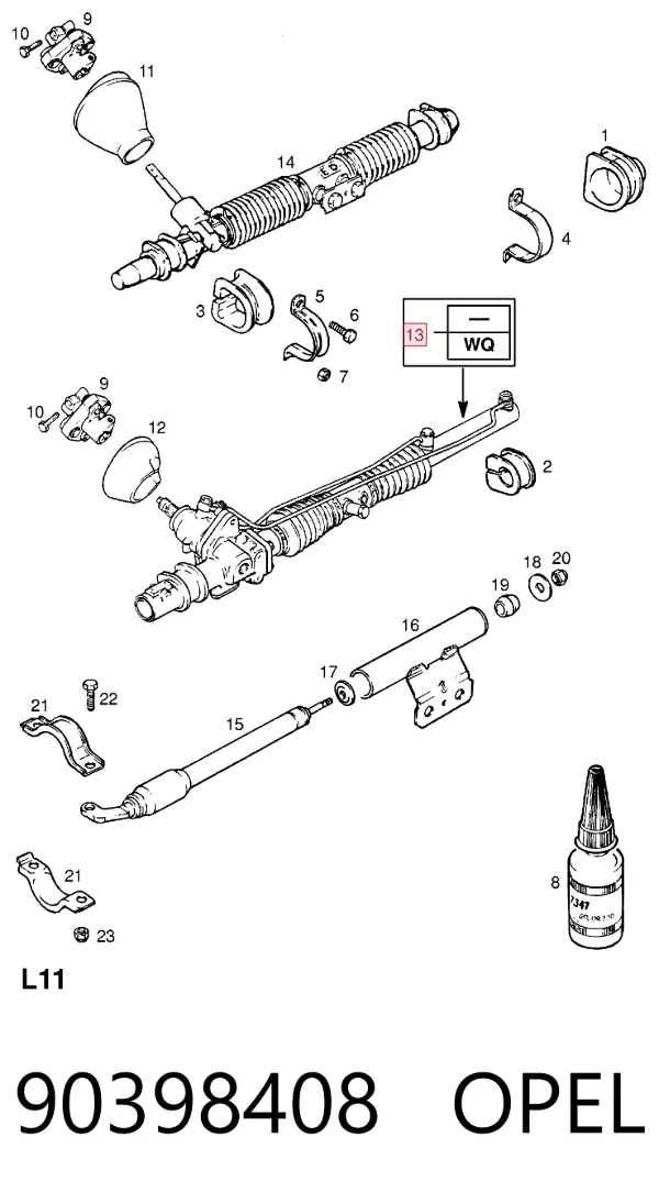 Рулевая рейка 90398408 Opel