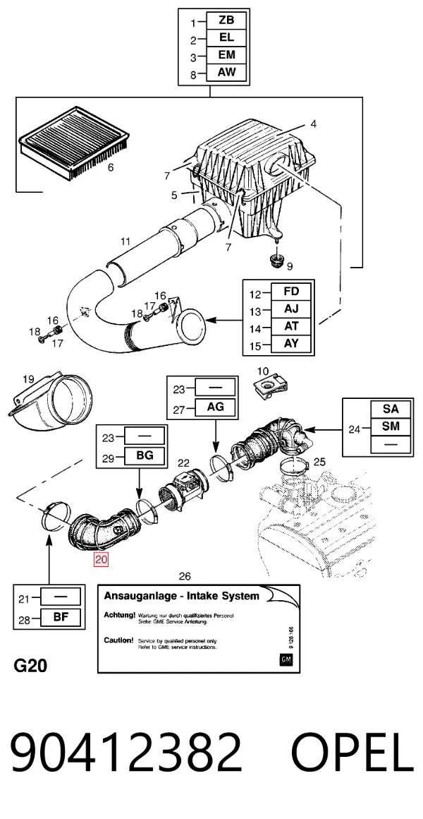  90412382 Opel