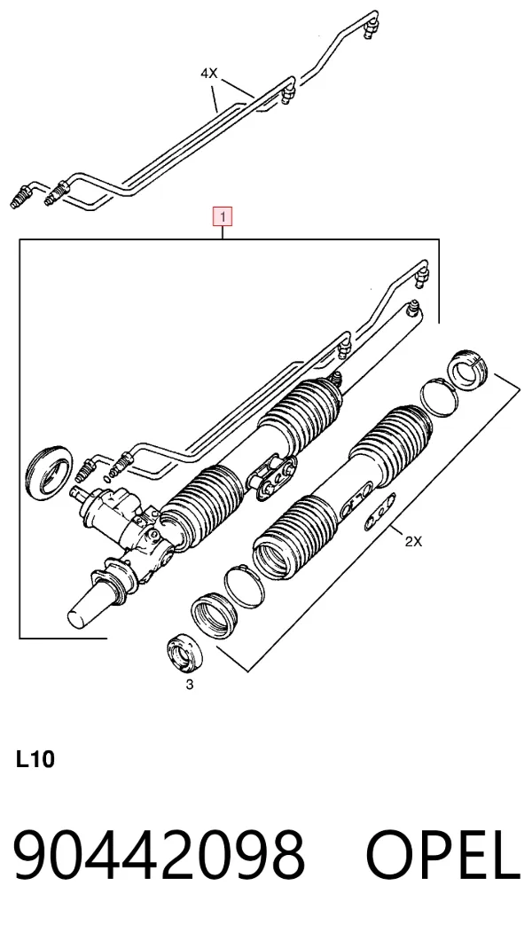 Рулевая рейка 90442098 Opel