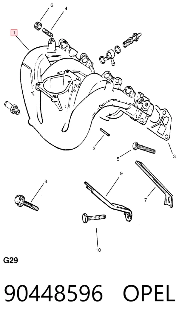 Впускной коллектор 90448596 Opel