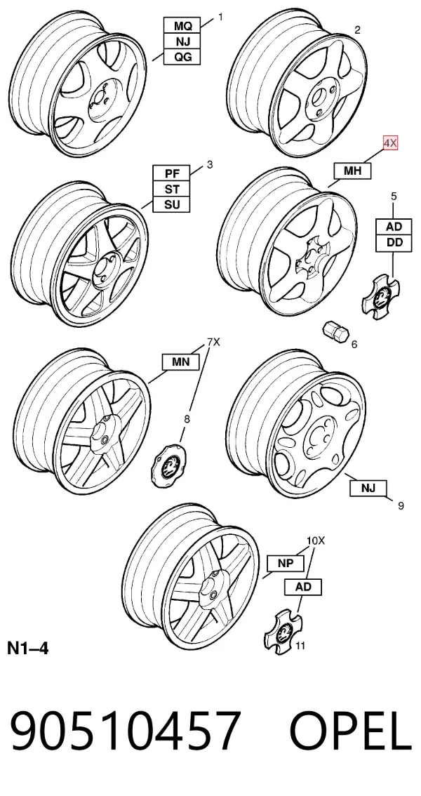 Фара противотуманная левая 90510457 Opel