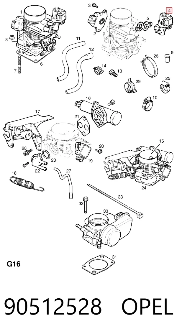 Регулятор холостого хода 90512528 Opel