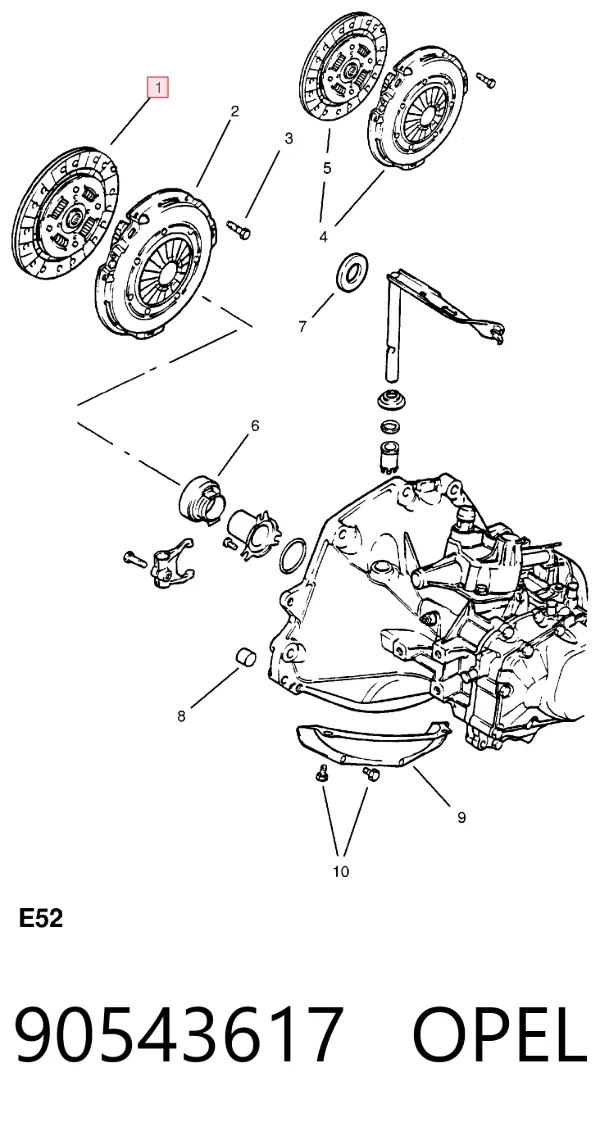 Диск сцепления 90543617 Opel