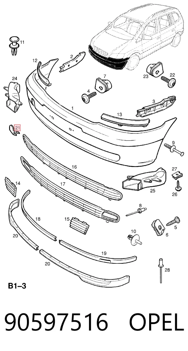 Заглушка буксировочного крюка 90597516 Opel