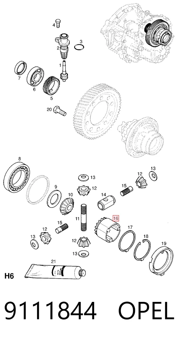 Сателлит дифференциала 9111844 Opel