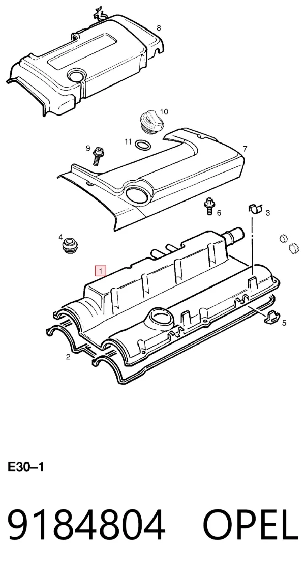 Клапанная крышка 9184804 Opel