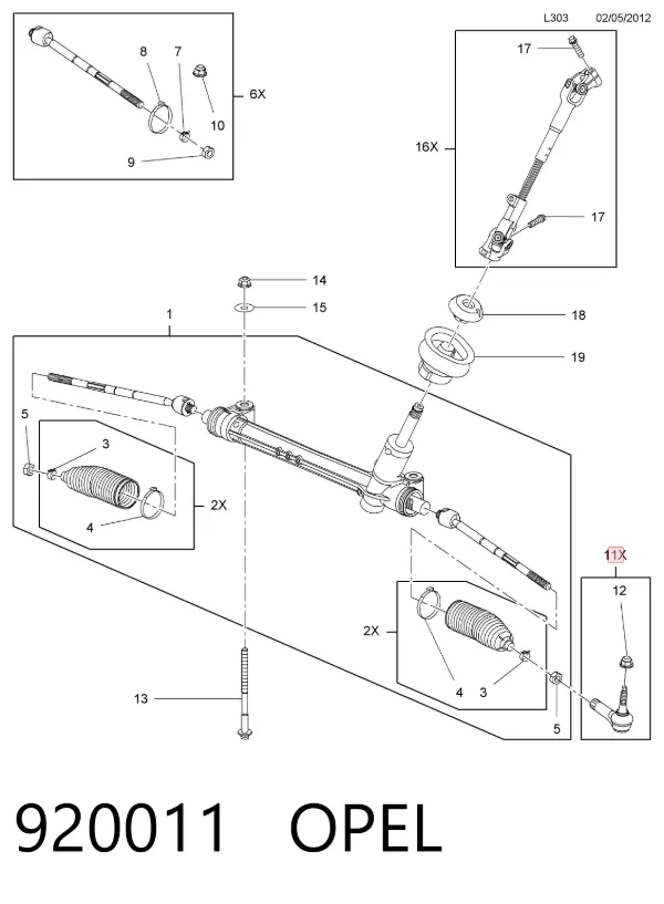 Рулевой наконечник 920011 Opel